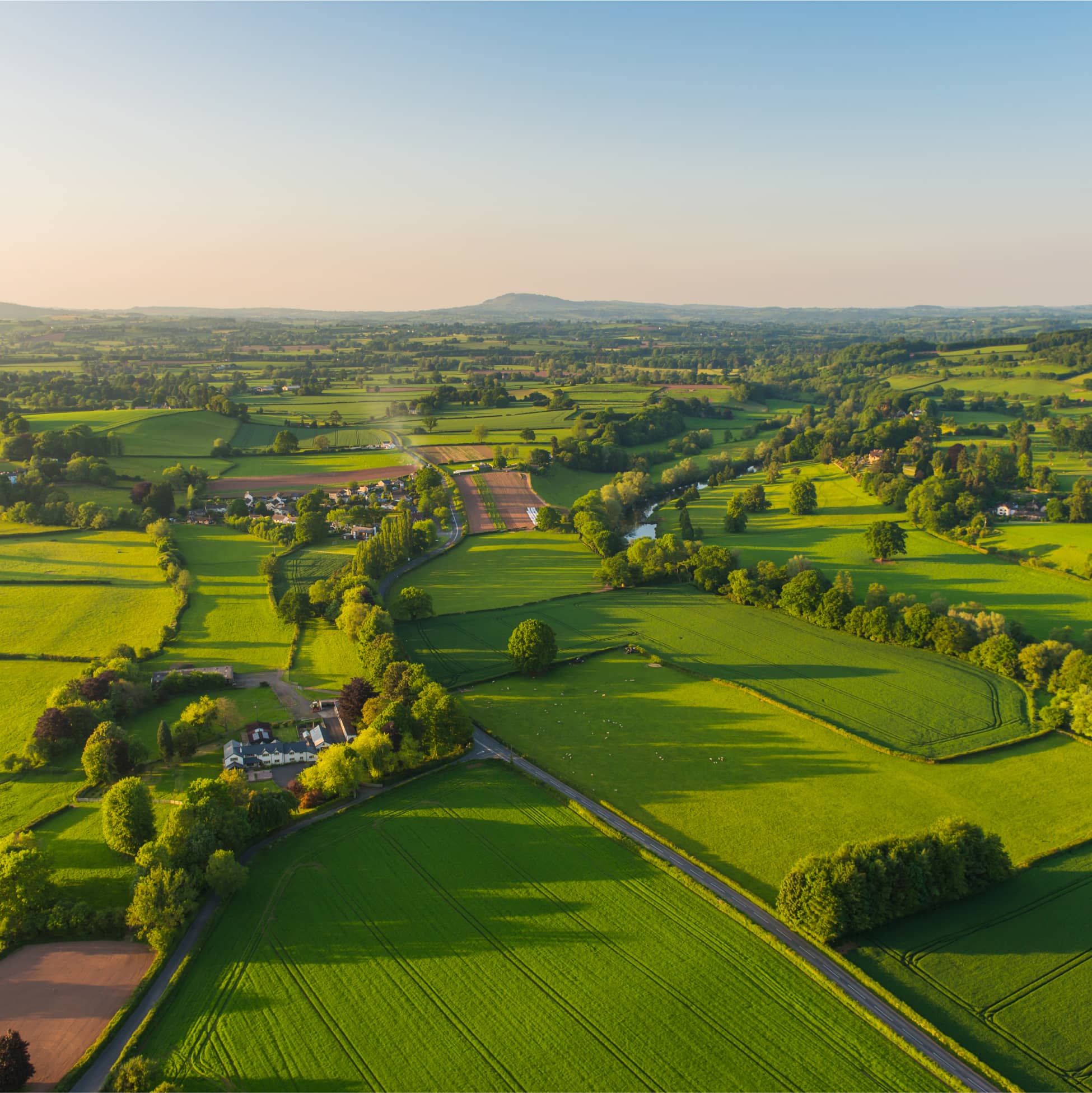 Green countryside landscape